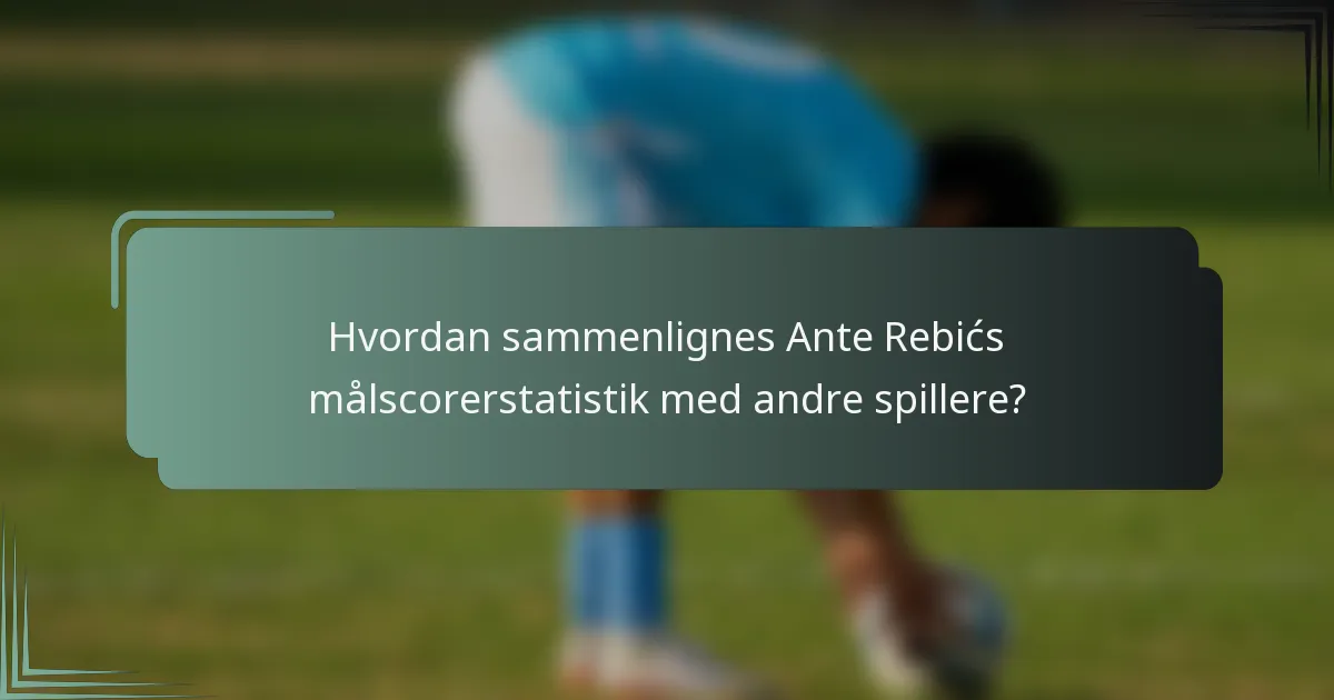 Hvordan sammenlignes Ante Rebićs målscorerstatistik med andre spillere?